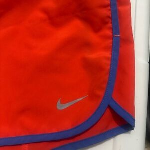 Nike Bright Orange Shorts with Blue Edging